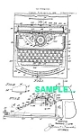 1940s Patent document [Matted For Framing] for a Toy Typewriter for Louis Marx & Co.<BR><BR>This wonderful reproduction of the original patent graphic is crisply printed on luxurious Ivory Parchment P...