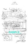 1930s Patent Document [Matted for Framing] for a Toy Pursuit Car [Sold as G-man Pursuit Car] by Louis Marx.<BR><BR>This wonderful reproduction of the original patent graphic is crisply printed on luxu...