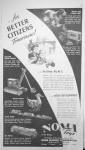 A vintage partial page original magazine ad.  Ad measures approximately: 7in x 11 1/2in.<BR>Condition: VG<BR><BR>Depicts a farm tractor and steam shovel+.   <BR><BR>Keywords: memorabilia collectible c...