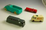 This great vintage lot includes:<BR><BR>1. Lesney Matchbox Regular Wheels Rentaset Service Van, See images, VG condition. Tiny bit of decal loss on one side, #61, black bottom.  No antenna.<BR><BR>2. ...