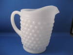 Wonderfly milk glass hobnail pitcher from Anchor Hocking.  Pitcher is 5 3/4" tall and in excellent shape.