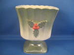 Wonderful Vase with holly on the front.  Vase is 5" tall and has a sticker "Made in Japan".  In excellent condition.