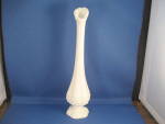Wonderful hobnail milk glass bud vase from Fenton.  Vase is 11" tall and has the signature on the bottom.  In excellent condition.