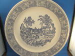 Wonderful large platter of a village in the blue.  Platter is 12" in diameter and in excellent condition.