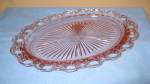 What a truly elegant Oval Platter in the Old Colony Depression Glass Pattern. Also known as Open Lace, this platter was produced by Hocking Glass from 1935-38. It measures 12  inches long and 9  inc...