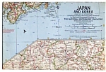 This Map was taken from the National Geographic Magazine Dec 1960. It is a map of Japan and Korea and is Plate 51. This map is in good condition considering its age. 