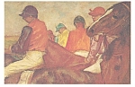 Description: Horses with Jockeys, Edgar Degas<BR>Item Specifics:  Postcard<BR>Postcard Type:-Modern Chrome Postcard (ca. 1939- Present)	<BR>Card Dated:  -Non-posted<BR>Postmarked at:  -<BR>View Locati...