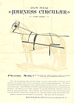 Description: -Horse Harness Circular Advertisement 1892<BR>Item Specifics:  Advertisement -No Calender sheets included<BR>Company:-Hitchcock Mfg Co<BR>Year:- 1892<BR>Hook Line: -Our new Harness Circul...