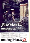 This original ad appeared in the National Geographic Magazine.It describes the JAL's Orient,the experience of a lifetime.This ad is in good condition considering its age. We do accept electronic payme...