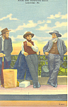Description:Amish Men Homeward Bound Lancaster PA<BR>Item Specifics:  Postcard<BR>Postcard Type:-Linen Postcard (ca.1930-1945)	<BR>Card Dated:  -Non-Posted <BR>Postmarked at:  -<BR>View Location: - La...