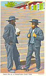 Description: -Amish Men in Pennsylvania Dutch Town<BR>Item Specifics:  Postcard<BR>Postcard Type:--Early White Border Postcard (ca.1916-1930)		<BR>Card Dated: -Non-Posted<BR>Postmarked at: --<BR>View ...