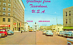 Description: --Texarkana, USA, cars and Bus of the 50s<BR>Item Specifics:  Postcard<BR>Postcard Type:-Modern Chrome Postcard (ca. 1939- Present)<BR>Card Dated: -PM 1963<BR>Postmarked at: -Memphis Tenn...