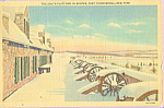 Description: --South Platform in Winter, Fort Ticonderoga, New York<BR>Item Specifics:  Postcard<BR>Postcard Type:--Linen Postcard (ca.1930-1945)<BR>Card Dated: -PM 1946<BR>Postmarked at: -Burlington,...