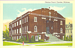 Description: Christian Church, Cherokee,Oklahoma<BR>Item Specifics:  Postcard.<BR>Postcard Type: -Linen Postcard (ca.1930-1945)<BR>Card Dated: --PM 1950<BR>Postmarked at: --Cherokee,Oklahoma<BR>View L...