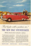 This color advertisement is from the Studebaker Corp and features the 1947 Studebaker Commander Regal De Luxe 5-Passenger Coupe . First by far with a postwar car! This ad was taken from a National Geo...