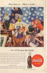 This original ad was taken from the National Geographic Magazine, Apr1946, Relax with the pauses that refreshes.This ad is in good condition considering its age,scuffed, and that it was a back  cover ...