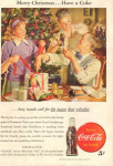 This original ad was taken from the National Geographic Magazine, Dec1946, Merry Christmas have a Coke-one of the Coca Cola December ads without Santa Claus.This ad is in good condition considering it...