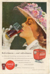 This original ad was taken from the National Geographic Magazine, Mar1947, Refreshment-Real Refreshment.This ad is in good condition considering its age,scuffed, and that it was a back  cover ad. 