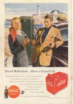 This original ad was taken from the National Geographic Magazine, Jun1949, Travel Refreshed - have a Coke.This ad is in good condition considering its age,scuffed, and that it was a back  cover ad. 