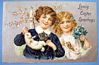 Loving Easter Greetings Postcard By Tuck's (Boy & Girl)