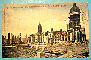 Ruins Of San Francisco's City Hall Postcard