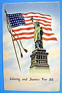 Liberty & Justice For All Postcard