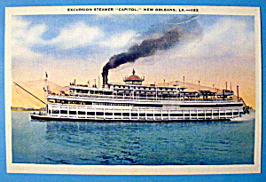 Capitol Steamer Liner Ship Postcard
