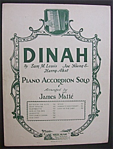 Sheet Music For 1931 Dinah