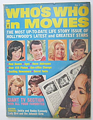 Who's Who In Movies Magazine 1964 Latest & Great Stars