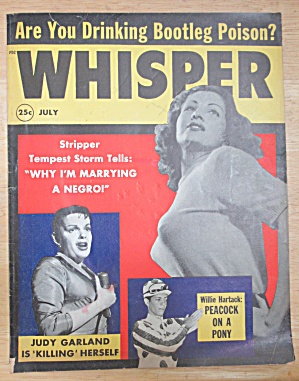 Whisper Magazine July 1959 Judy Garland/tempest Storm