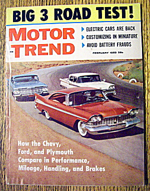 Motor Trend Magazine February 1959 Big 3 Road Test