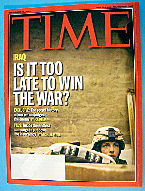 Time Magazine September 26, 2005 Iraq: Is It Too Late