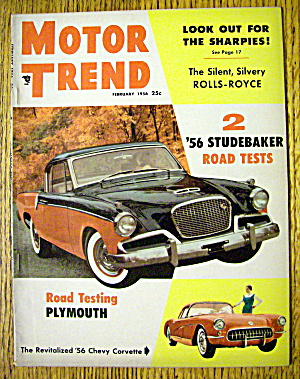 Motor Trend Magazine February 1956 'rolls Royce