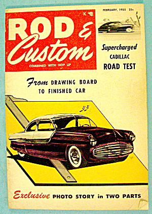 Rod & Custom February 1955 Supercharged Cadillac