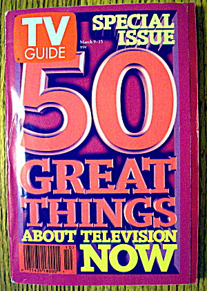 Tv Guide March 9-15, 1996 50 Great Things About Tv
