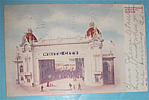 Main Entrance To White City, Chicago Postcard