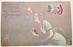 Man And Woman Talking To Each Other Postcard