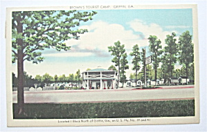 Brown's Tourist Camp, Griffin, Ga Postcard