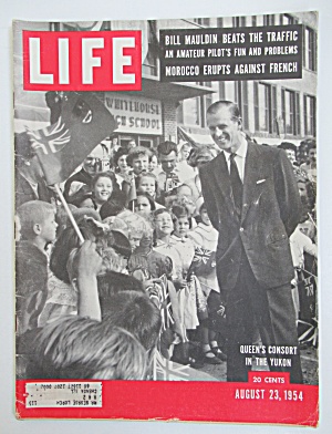 Life Magazine-august 23, 1954-queen's Consort In Yukon