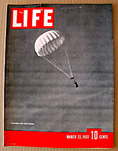 Life Magazine-march 22, 1937-parachute Test