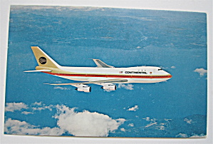 Continental 747 Airplane Postcard