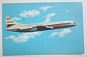 Caravelle Vi-r Iberia Airplane Postcard