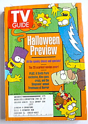 Tv Guide-october 17-23, 1998-halloween Preview