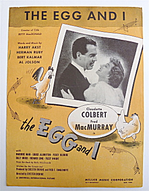 Sheet Music For 1947 The Egg And I