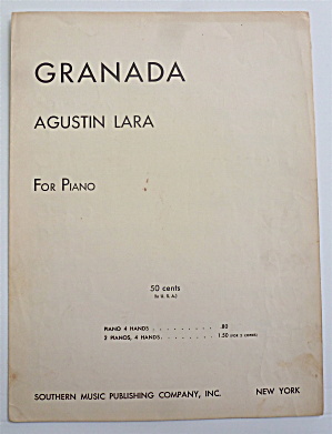 Sheet Music 1932 Granada