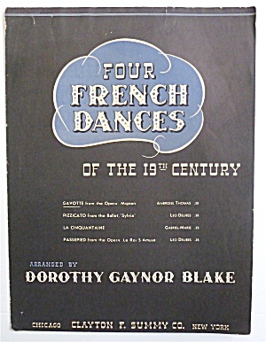 Sheet Music For 1939 Four French Dances