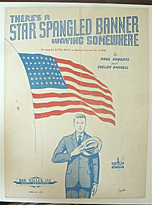 Sheet Music 1942 There's A Star Spangled Banner Waving