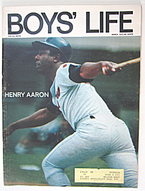 Boys Life Magazine March 1972 Henry Aaron