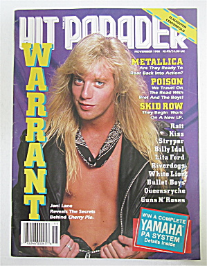 Hit Parader Magazine November 1990 Warrant