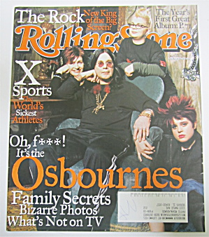 Rolling Stone Magazine May 9, 2002 Osbourne Family